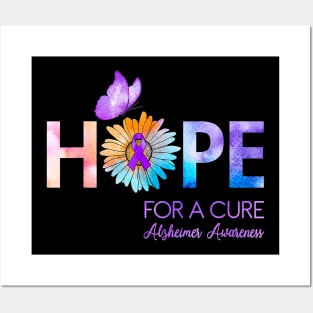 Hope For A Cure Alzheimer Awareness Gift Posters and Art